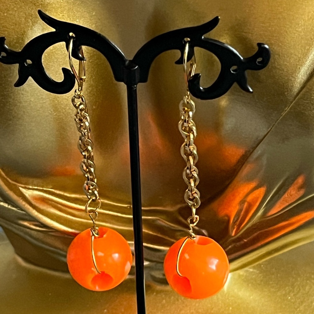 Mod Vibe ~ Gold Chain Dangle Earrings